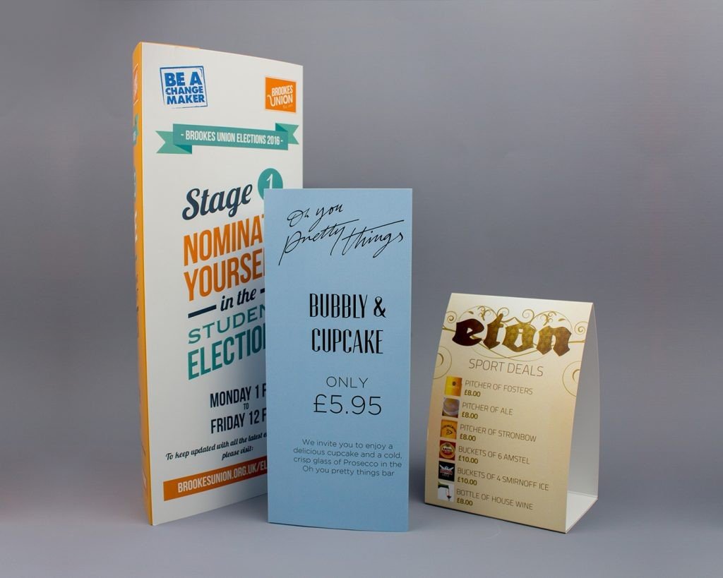 Table Tents PrintingLeeds1
